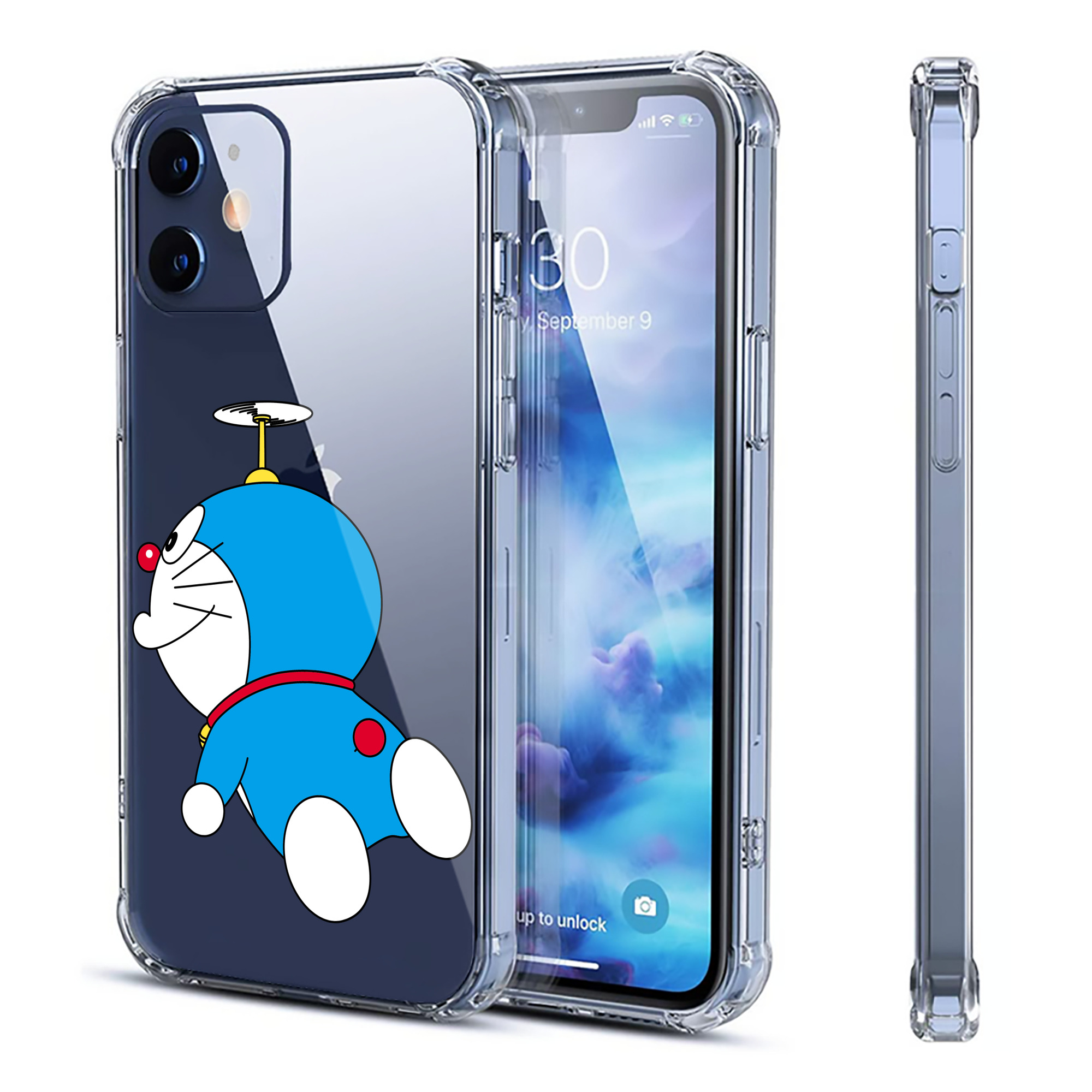 （画像用） ドラえもん Doraemon 【iPhone 12シリーズ対応】透明スマホケース（クリアソフトケース）